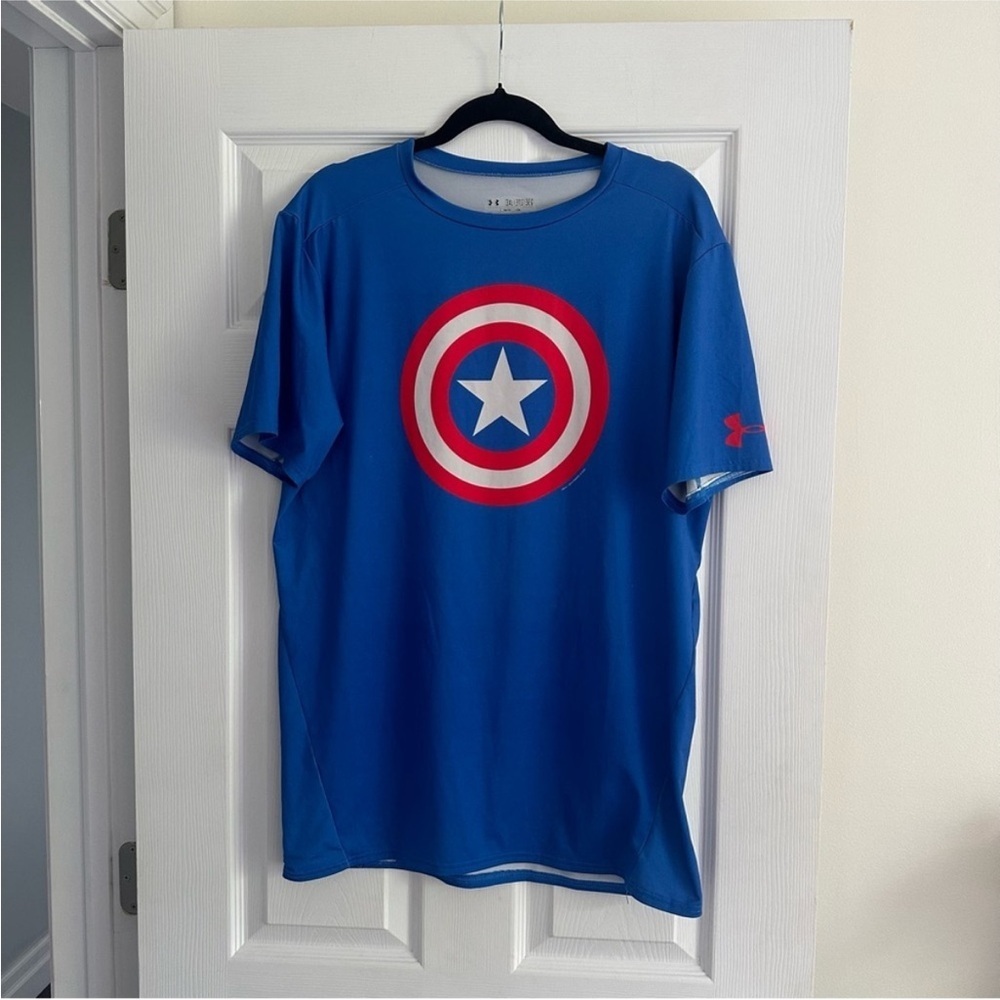 Size 3XL Under Armour Marvel Captain America Shield Compression Shirt